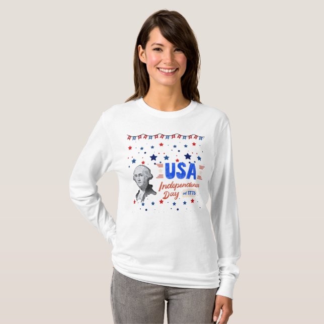 Camiseta USA Independence Day (Frente Completa)