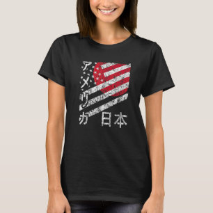 Camiseta USA Japão Bandeira Americana Japonesa Com