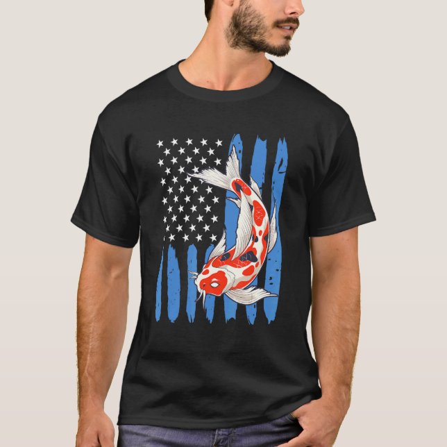 Camiseta Usa Koi Carp Koi Pond Fish Pond 2 (Frente)