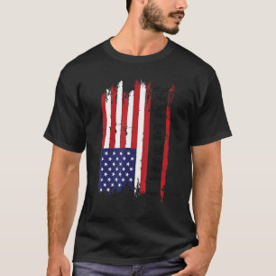 Camiseta USA Lineman 4 de julho Bandeira Americana de Futeb