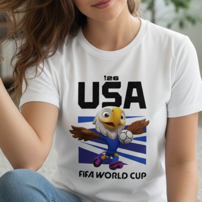 Camiseta USA Mascot Clutch the Bald Eagle  World Cup 2026 (Mascot energy: Maximum. World Cup hype: Real.)