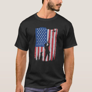 Camiseta USA Pato Caçando Cachorro Americano Bandeira Caçad