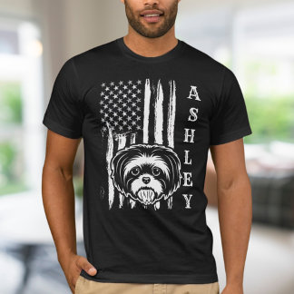 Camiseta USA Patriot Shitzu Dog US Pet