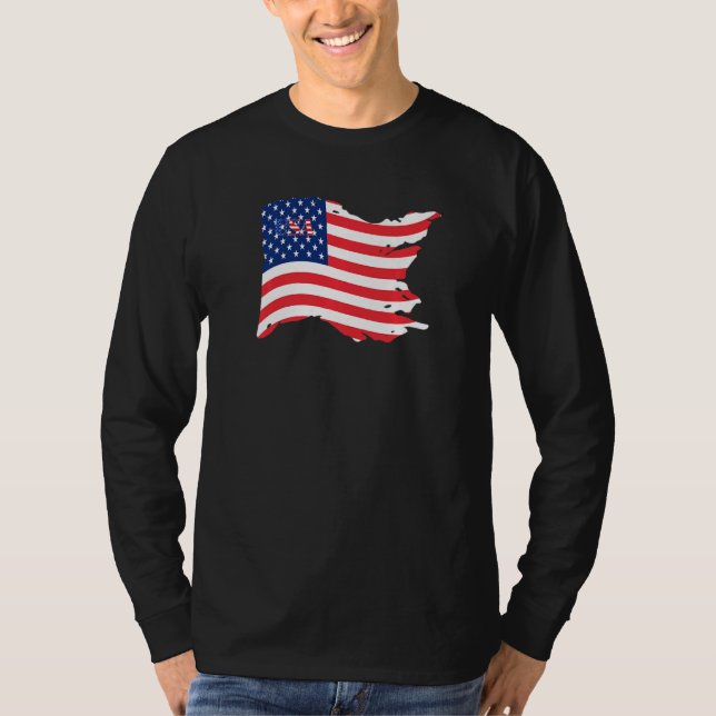 Camiseta USA Patriotic American Flag For Men Women Kids Boy (Frente)