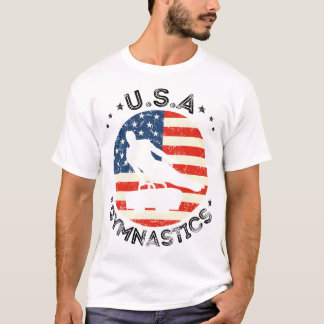 Camiseta USA Retro Gymnastics Team Suporte à ginástica dos