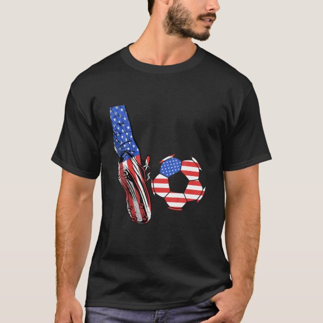 Camiseta USA Soccer Ball Futebol americano (Frente)