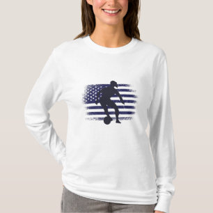 Camiseta USA Soccer Fan Jersey Mostra Bandeira Americana