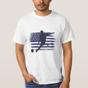 Camiseta USA Soccer Fan Jersey Mostra Bandeira Americana