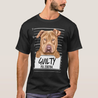 Camiseta Usa Staffordshire Terrier Mugshot Guilty Dog
