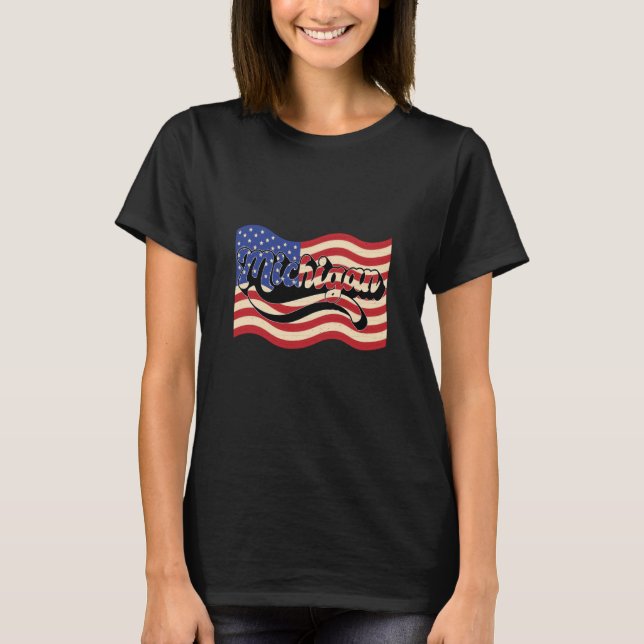 Camiseta USA State America Michigan (Frente)