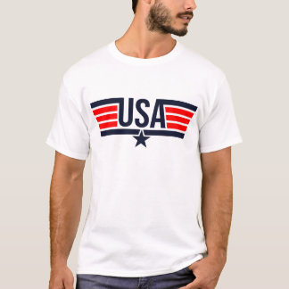Camiseta USA Stripes White T-shirt