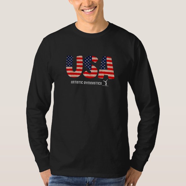 Camiseta USA Team 2021 Gymnastics 2021 USA  American Flag (Frente)