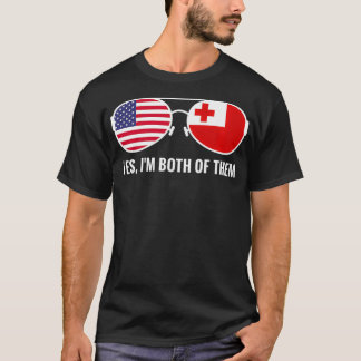 Camiseta USA Tonga Flag Sunglasses Tongan Americans asperge