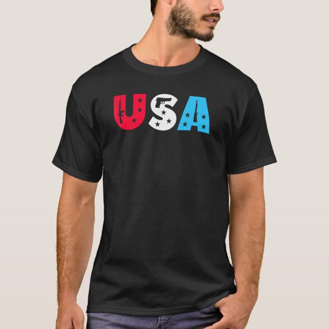 Camiseta Usa Torna Vermelho Branco E Azul (Frente)