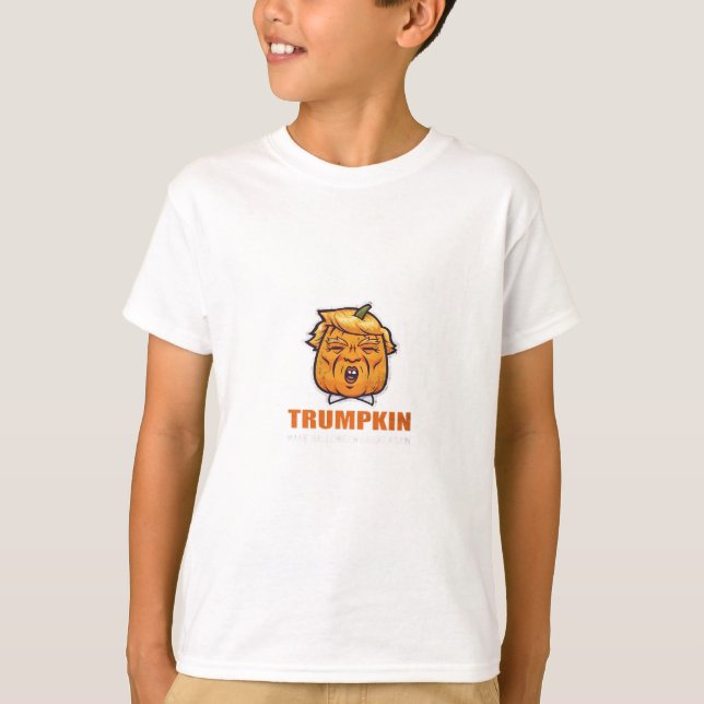 Camiseta Usa Trumpkin Faz Excelente De Halloween Novamente  (Frente)
