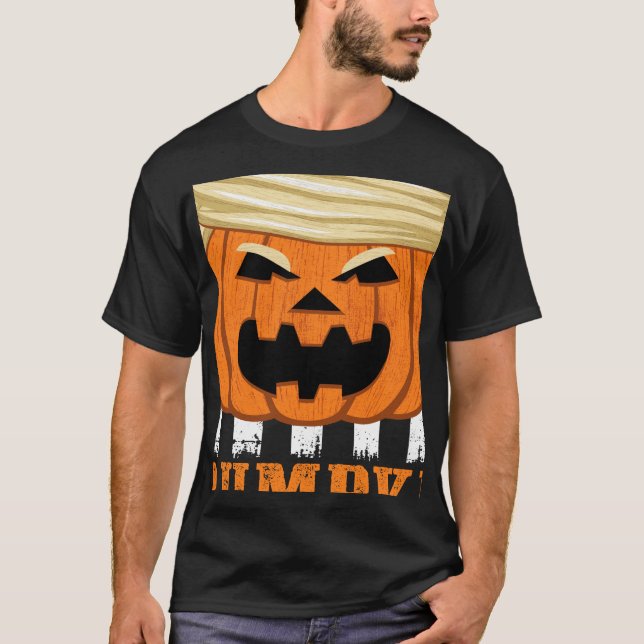 Camiseta USA Trumpkin Faz Excelente De Halloween Novamente  (Frente)