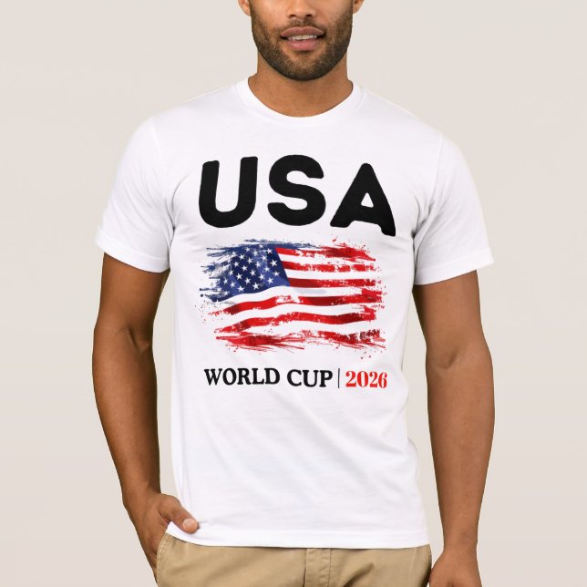 Camiseta USA World Cup 2026 American Flag Soccer (Frente)