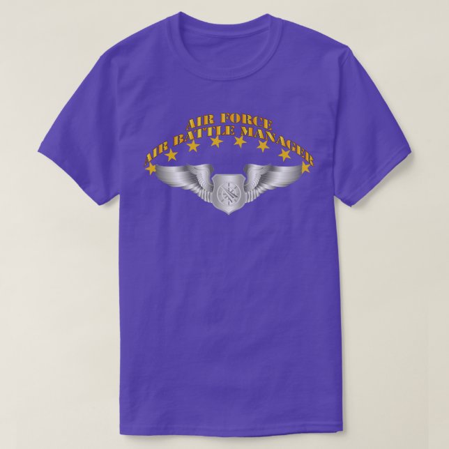Camiseta USAF Air BattManager Basic Wings (Frente do Design)