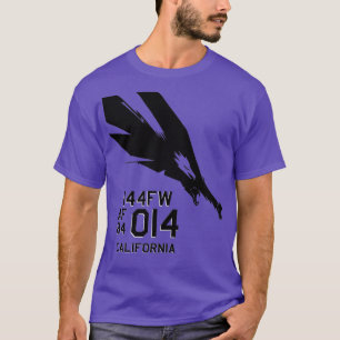 Camiseta USAF F15 Tailart Design de 144.ª Luz de Voo