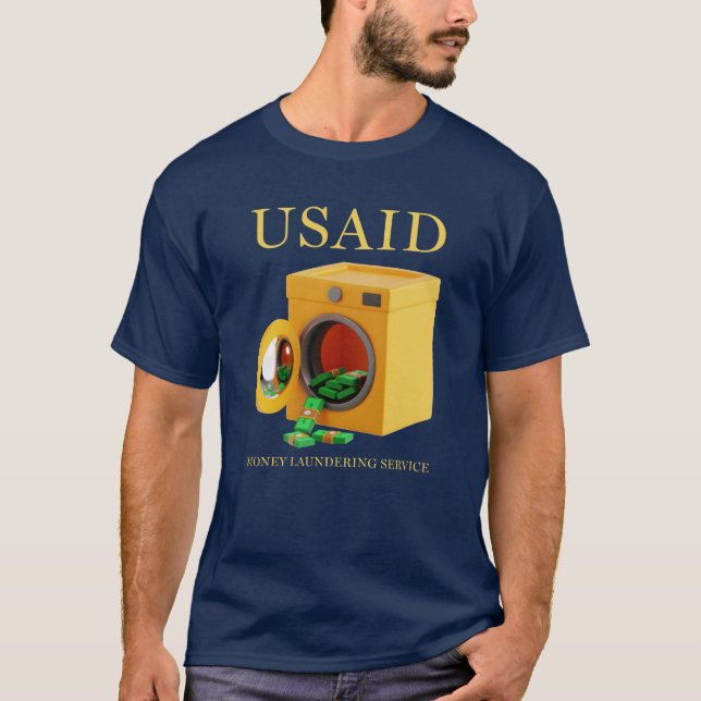Camiseta USAID Money Laacking MAGA Humor (Frente)