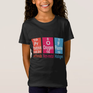 CAMISETA USANDO ELEMENTOS NA MESA PERIÓDICA PARA SOLTAR PR