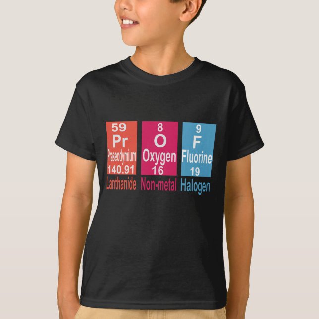 CAMISETA USANDO ELEMENTOS NA MESA PERIÓDICA PARA SOLTAR PRO (Frente)