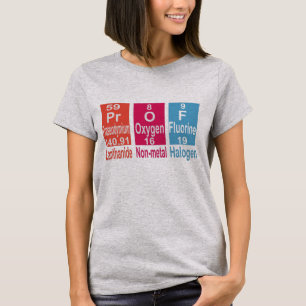CAMISETA USANDO ELEMENTOS NA MESA PERIÓDICA PARA SOLTAR PRO