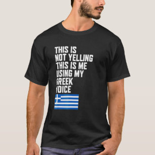 Camiseta Usando Meu Sinalizador de Voz Grega Eu Adoro Gréci