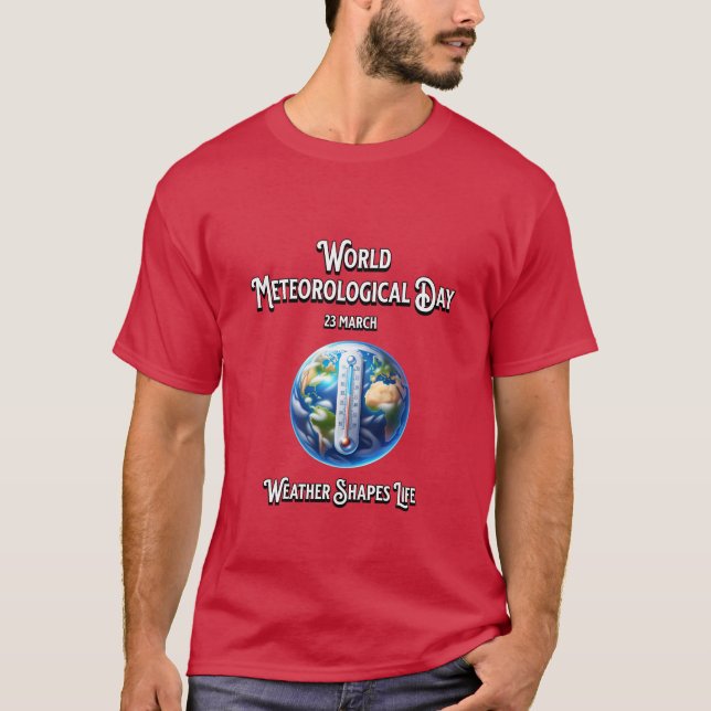 Camiseta Usar Formas De Vida. Dia Mundial da Meteorologia. (Frente)