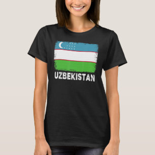 Camiseta Usbequistão Suporte a Sinalizador Usbequistão Pess