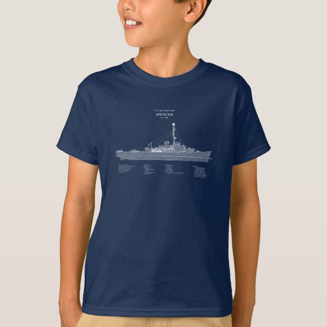 Camiseta USCG Cutter Spencer wpg-36 - ABD (Frente)