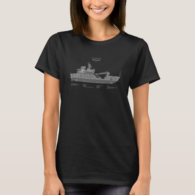 Camiseta USCG Cutter Willow wlb-202 - ABD (Frente)