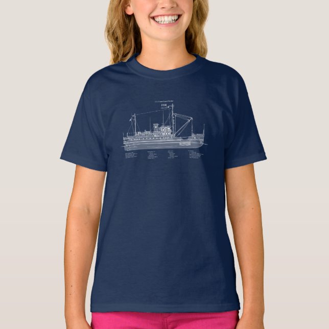 Camiseta USCG Tender Fir wlm- 212 - ABD (Frente)