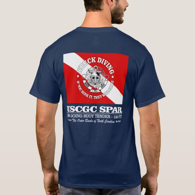 Camiseta USCGC Spar (melhores destroços) (Verso)
