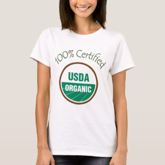 Camiseta USDA certificado 100% orgânico