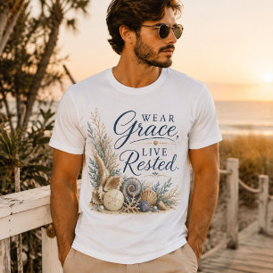 Camiseta Use a Graça, Viva Descansado – Inspiração Costeira