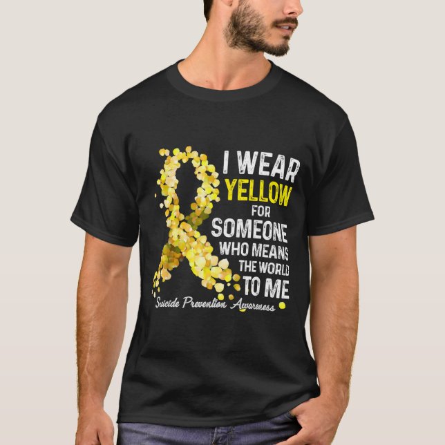 Camiseta Use Amarelo Para Prevenção à Perda de Alguém (Frente)