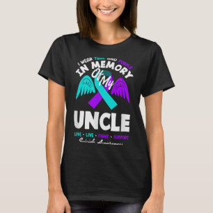 Camiseta Use Azul-marinho E Roxo Em Memória Do Tio Design