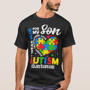Camiseta Use Azul para a Conscientização do Autismo do Filh