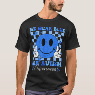 Camiseta Use Azul para Sorriso de Conscientização do Autism