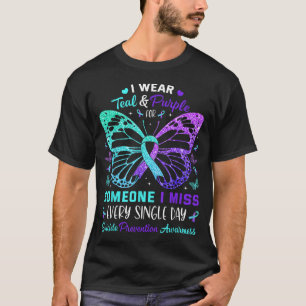 Camiseta Use Azul Roxo Borboleta Prevenção do Suicídio