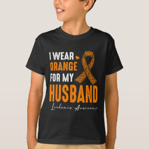 Camiseta Use laranja para combinar leucemia câncer do marid