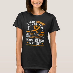 Camiseta Use Laranja Pelo Meu Namorado Sclrose Múltipla Ms