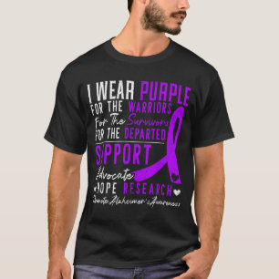 Camiseta Use o Roxo Conscientização da Doença de Alzheimer