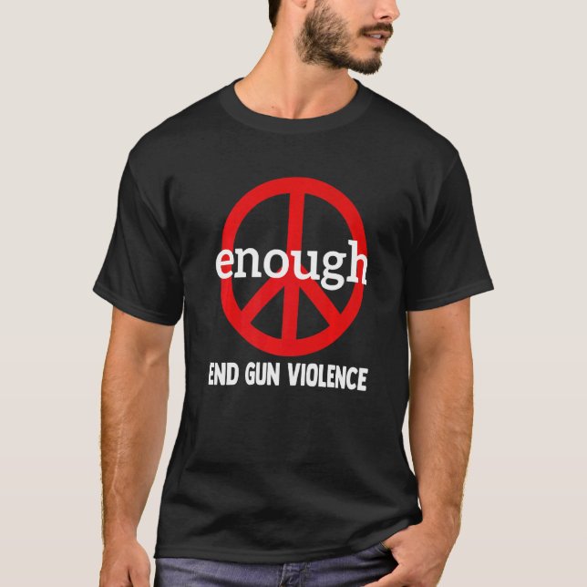 Camiseta Use O Suficiente Sinal de Paz Laranja Para Acabar  (Frente)