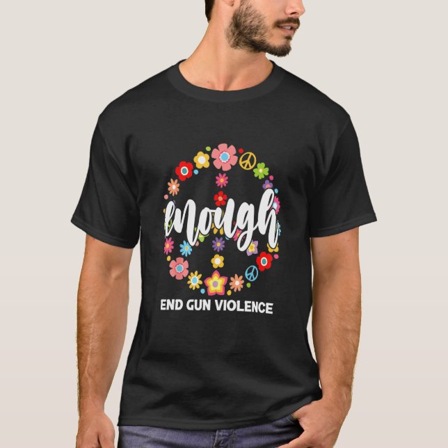 Camiseta Use O Suficiente Sinal De Paz Laranja Para Acabar  (Frente)