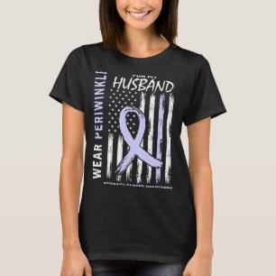 Camiseta Use Periwinkle Para Câncer de Estômago do Marido