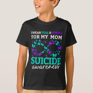 Camiseta Use Roxo E Azul Turquesa Pela Prevenção Das Mães M