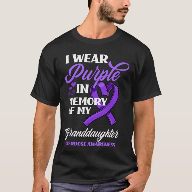 Camiseta Use Roxo Em Memória Da Overdose Da Minha Net (Frente)