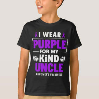 Camiseta Use Roxo Pelo Meu Tio Conscientização do Alzheimer